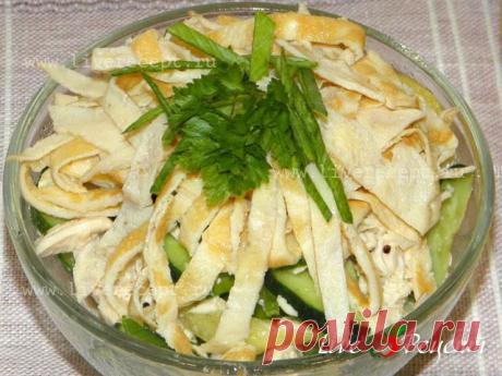 Овощной салат с курицей и омлетом- рецепт с пошаговыми фотографиями Овощной салат с курицей и омлетом из раздела Салаты и винегреты кулинарной книги сайта Live Рецепт | LiveRecept.ru