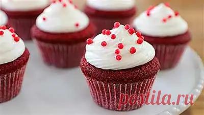 Готовим кексы красный бархат