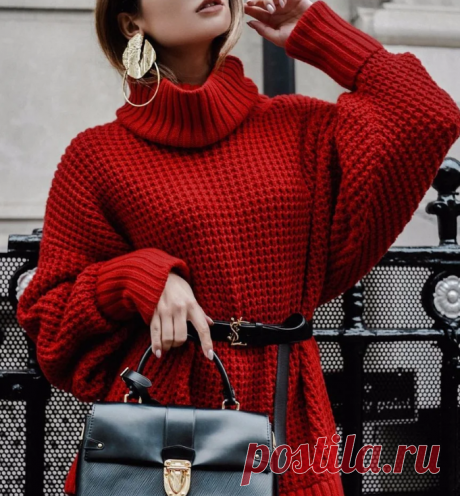 Вязаный свитер спицами — схема вязания