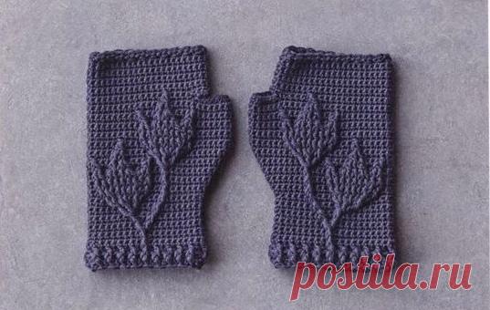 Митенки крючком