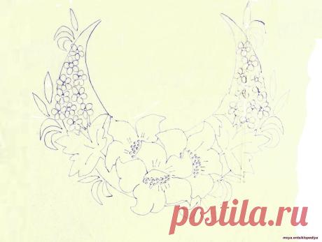 Горловина вышивка ришелье