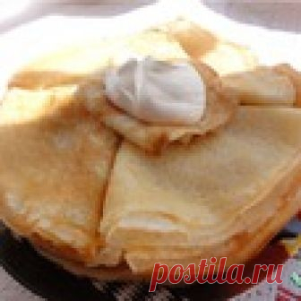 Сладкие блинчики из сгущенки на кипятке Кулинарный рецепт