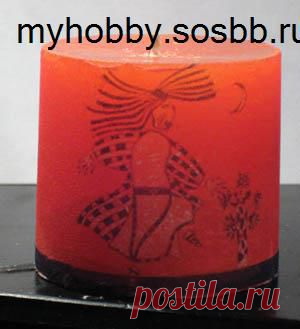 Декупаж свечи - Декупаж - Рукоделие и творчество - Каталог статей - Рукоделие-мое хобби