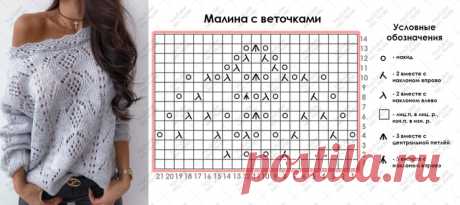 Ажурный узор для французкой кофточки