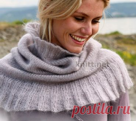 Тонкий шарф снуд или манишка | knitt.net