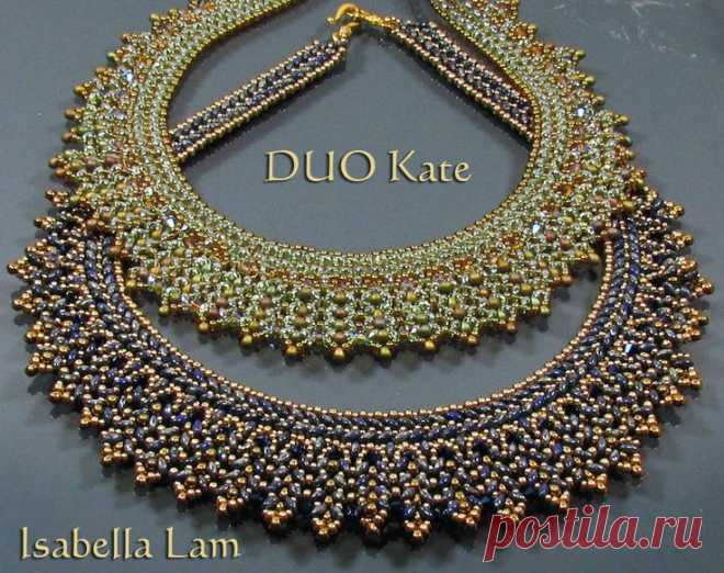 DUO KATE SuperDuo Beadwork Necklace Pdf tutorial instructions for personal use…