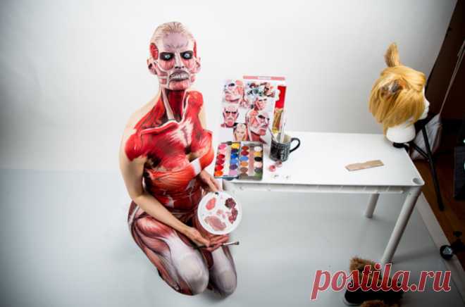 Невероятное превращение в супергероя за 15 часов бодиарта | Чёрт побери