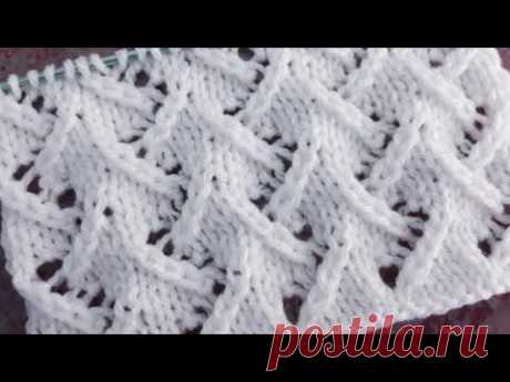 Красивый👍 ажурный узор спицами для джемпера, блузы, кофточки.