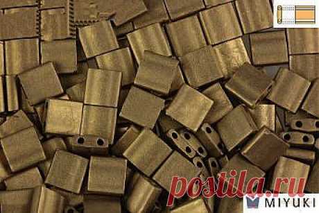 MIYUKI Beads TILA Matte Gold Iris 5mm