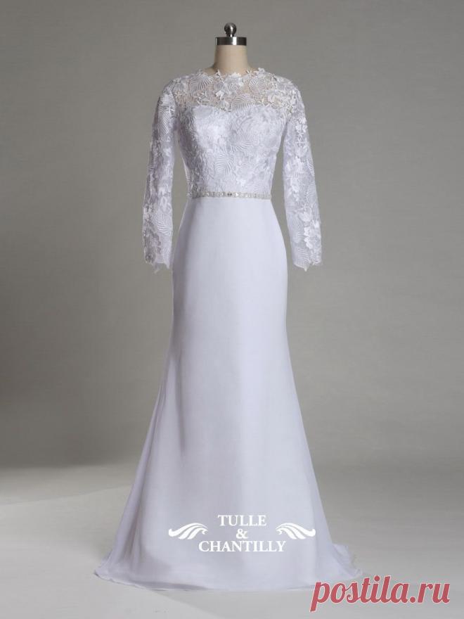 Queen - Sexy Open Back Custom made Lace Wedding Dress with Long Sleeves for Victoria [TBQWC015] - $790.00 : Custom Made Wedding, Prom, Evening Dresses Online | Tulle & Chantilly