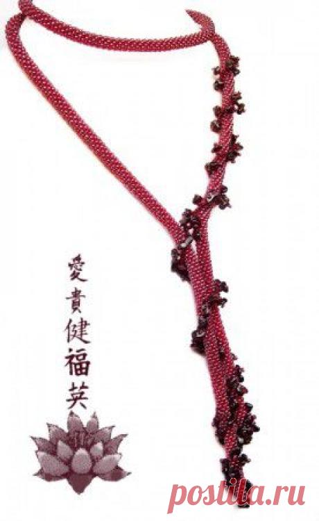 Лариат &quot;Вьюнок&quot; » Бисерные мастер-классы.