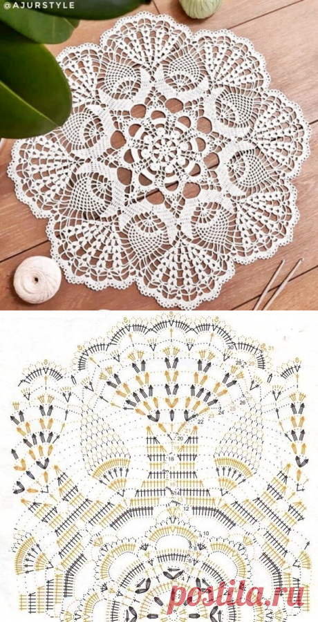 Вязаная салфетка