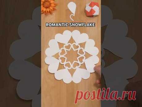 HOW TO MAKE A ROMANTIC PAPER SNOWFLAKE STEP BY STEP | CHRISTMAS CRAFTS INCLUDING ART