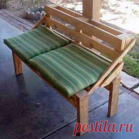 Скамейка из поддонов своими руками, фото МК