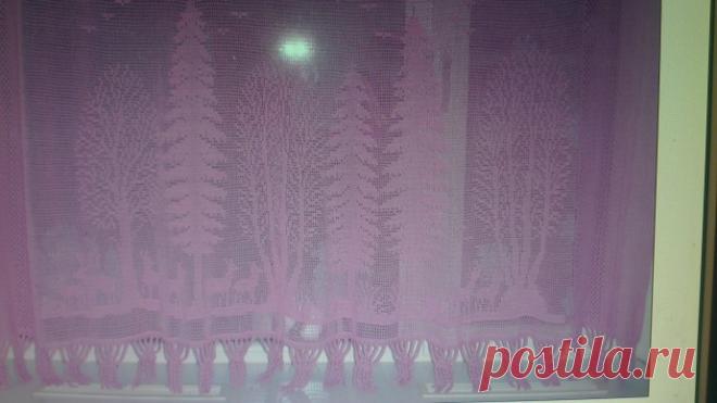 Штора на окно внучке в комнату из категории Мои работы – Вязаные идеи, идеи для вязания