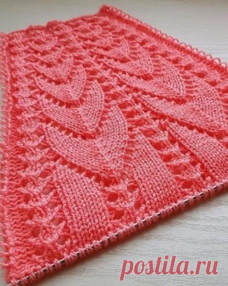 Узор спицами для круглой кокетки