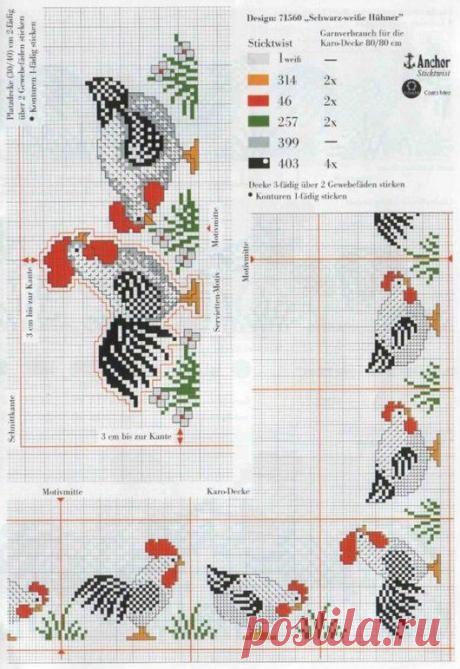 (637) Cross stitch chickens | Cross Stitch*❤️Kitchens❤️