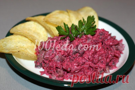 Закуска из свеклы с грибами - Холодные закуски от 1001 ЕДА вкусные рецепты с фото!