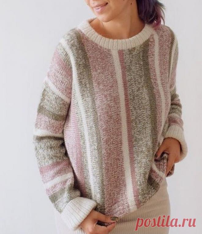Вязаные полосатые идеи. Удачный подбор цветов. Как вязать полоски без ступеньки. Лучший способ здесь в видеоуроке. | Вяжем вместе с Людмилой | Дзен