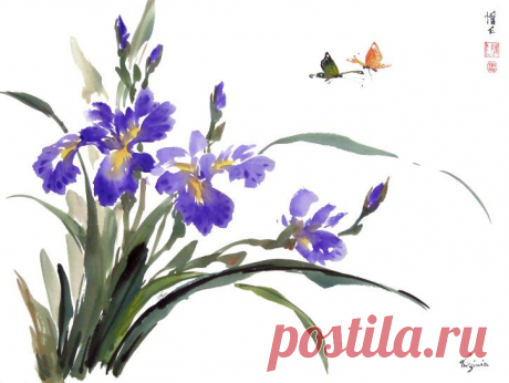 Chinese Brush Painting - Virginia Lloyd-Davies / Найдено на сайте asianbrushpainter.com.