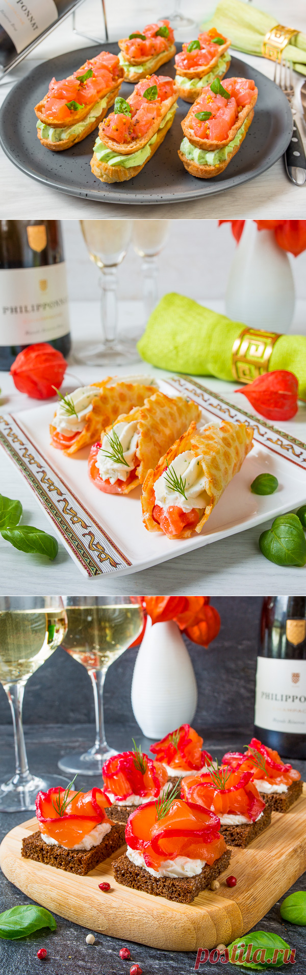 Закуски для новогоднего меню 2022. Закуски с мясом, птицей и морепродуктами