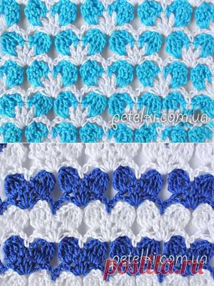 Двухцветный узор крючком