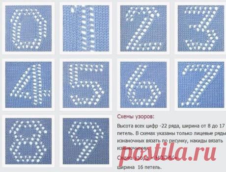 Как провязать ажурные цифры