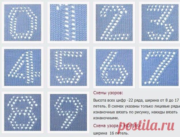 ​Как провязать ажурные цифры