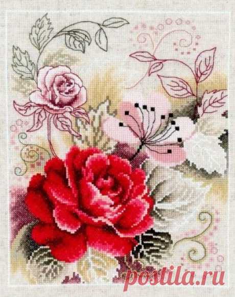 Вышивка &quot;Rose Arabesque&quot; | Скачать схему бесплатно