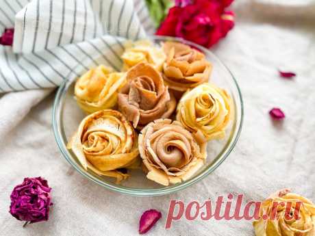 Когда я поставила эти блины на стол, гости ахнули! (показываю, как сделать розы из блинов) | Сладкий Персик 🍑 | Яндекс Дзен