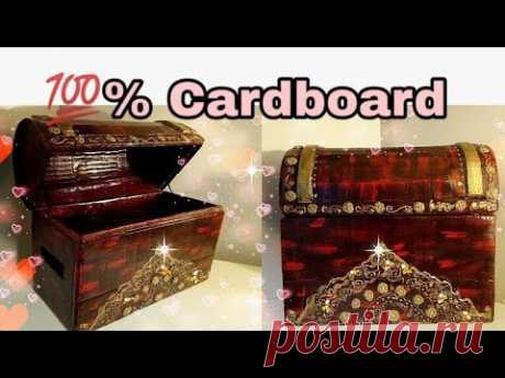 BEST OUT OF WASTE || CARDBOARD STORAGE TRUNK/BOX 1 : - YouTube