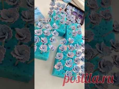 Серьги с цветами гортензии #diy #творчество #лепка #cernit