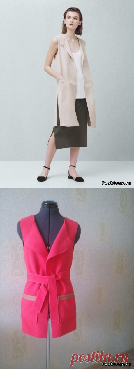 ШИТЬЕ. УЛЬТРАМОДНЫЙ КАШЕМИРОВЫЙ ЖИЛЕТ С КАРМАНАМИ. МАСТЕР-КЛАСС