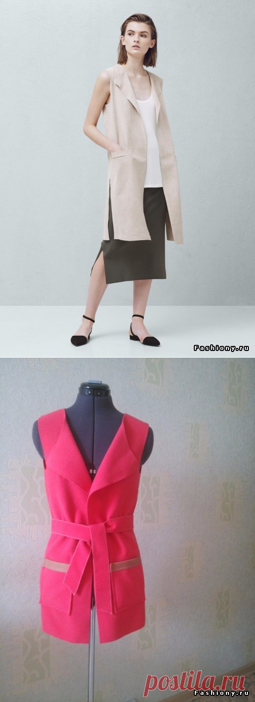 ШИТЬЕ. УЛЬТРАМОДНЫЙ КАШЕМИРОВЫЙ ЖИЛЕТ С КАРМАНАМИ. МАСТЕР-КЛАСС