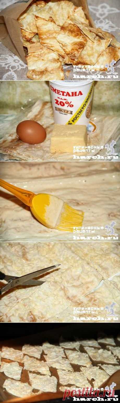 Чипсы из лаваша с сыром