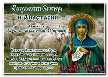 На Руси в это время пряли овечью шерсть и поглядывали в окна. Погода волновала всех без исключения. А накануне зимы – особенно. Открытки на День памяти Аврамия Овчар и Анастасии Овечницы!