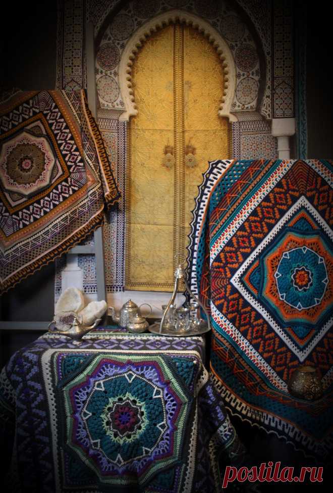 Вязаный крючком плед The Spice Market - Вяжи.ру