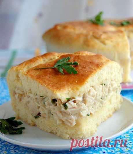 Как приготовить пирог с курицей в соусе Бешамель