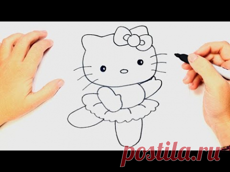 How to draw Hello Kitty | Hello Kitty Easy Draw Tutorial
