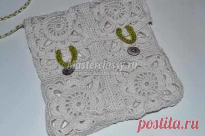 Вязаный клатч крючком. Мастер-класс с пошаговыми фото