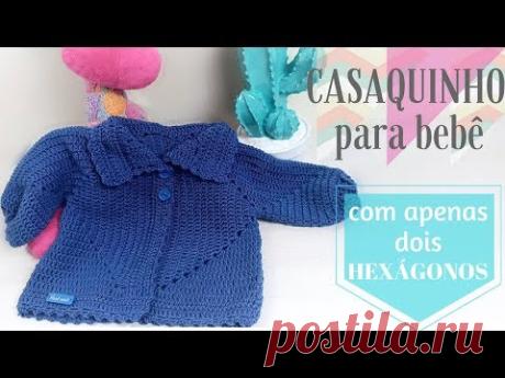 Casaquinho em Crochê | 3 à 6 meses | passo a passo | Simone Eleotério