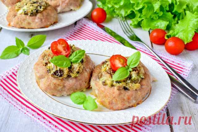 Гнезда с фаршем в духовке с грибами рецепт с фото пошагово - 1000.menu