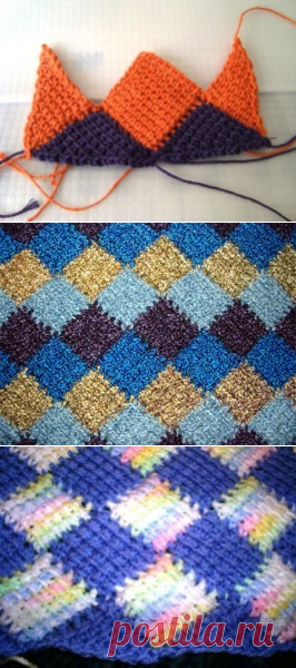 entrelac крючком