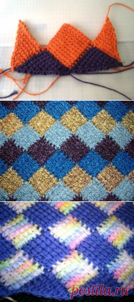 entrelac крючком