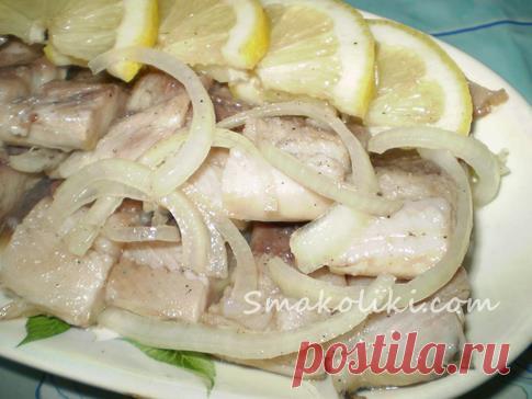 Сельдь, маринованная с лимоном. Пошаговый рецепт с фото на Smakoliki.com