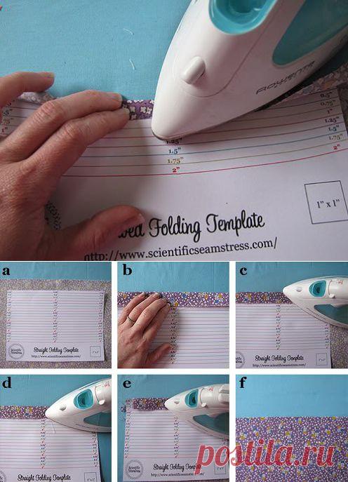 Как сделать ровную подгибку припусков + 2 шаблона.