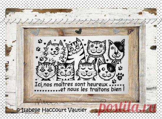 Котики от Isabelle Vautier, монохром.