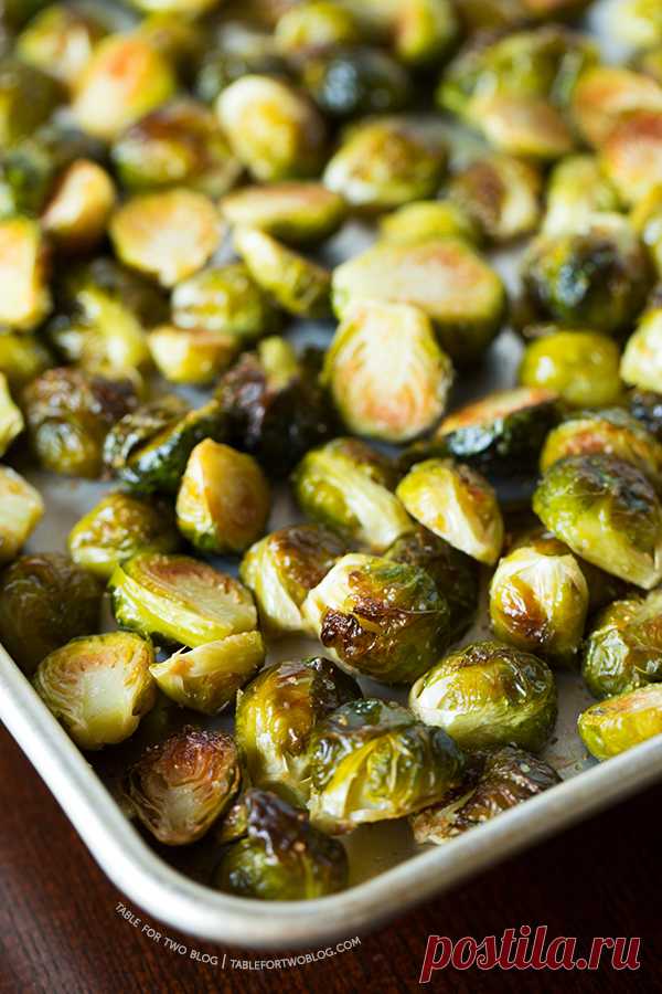 Roasted Garlic Brussels Sprouts - Table for Two® The best way to have brussels sprouts is to roast them! Roasted garlic brussels sprouts are an easy and delicious side-dish!