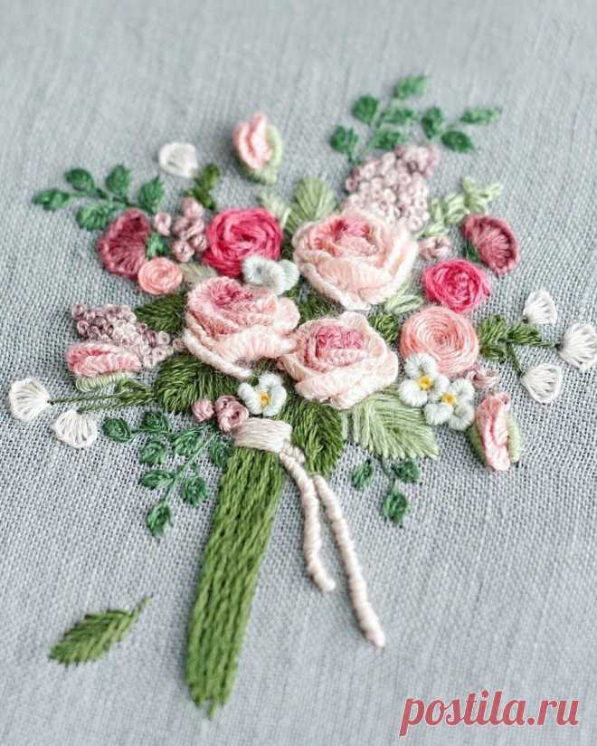Удивительно нежная вышивка… Автор — Надя Синкевич. — HandMade