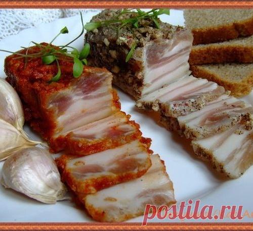 САЛО ИЗ СОЛЯНОГО РАСТВОРА СО СПЕЦИЯМИ